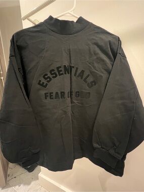 Fear of God Essentials Black Crewneck Sweater